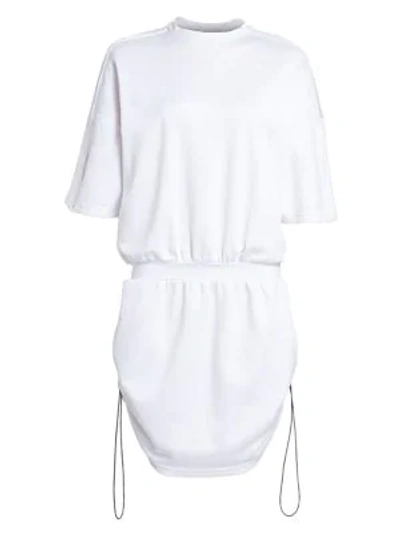 Artica Arbox Drawcord Sweatshirt Dress In Optical White