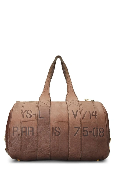 Pre-owned Saint Laurent Brown Leather Duffle Bag