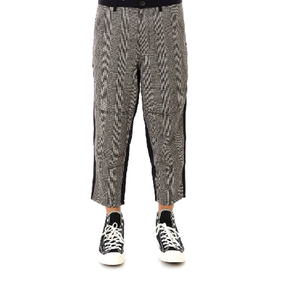 Comme Des Garçons Shirt Wool Houndstooth & Carded Wool Pants In Multi