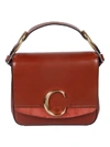 CHLOÉ SMALL C PLAQUE SHOULDER BAG,11110912