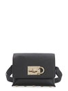 FERRAGAMO SALVATORE FERRAGAMO LEATHER BELT BAG WITH LOGO,11110632