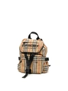 Burberry Wilfin Small Heritage Stripe Backpack In Archive Beige