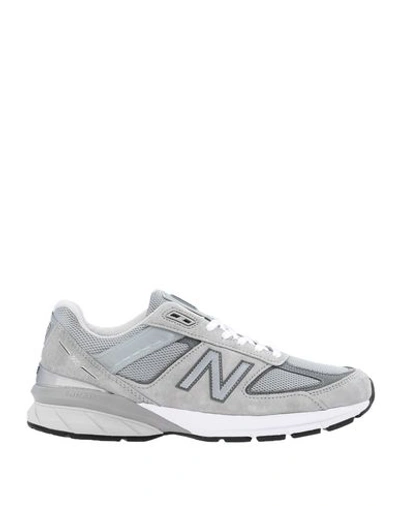 NEW BALANCE NEW BALANCE 990 V5 MAN SNEAKERS GREY SIZE 11 LEATHER, TEXTILE FIBERS,11775637UN 11