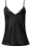 FRAME LACE-TRIMMED SILK-CHARMEUSE CAMISOLE