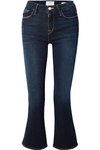 Frame Rodeo Low Rise Flared Jeans In Deco In Black