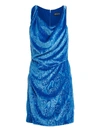 ATLEIN BLUE VELVET DRESS,R04191 TV61
