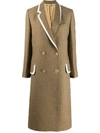 FENDI BROWN WOOL COAT,FJ7008 A8GD