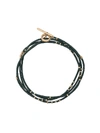 M COHEN Green And Gold Detail Bracelet,NB-103764-GLD-GRN