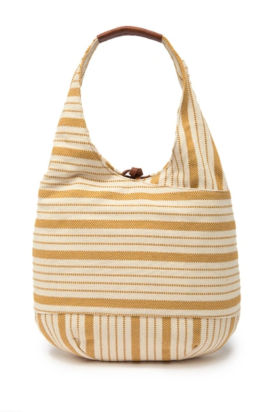 Lucky Brand Mia Woven Hobo In Med Yellow 16