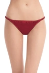 Commando Silk Bikini Panties In Garnet