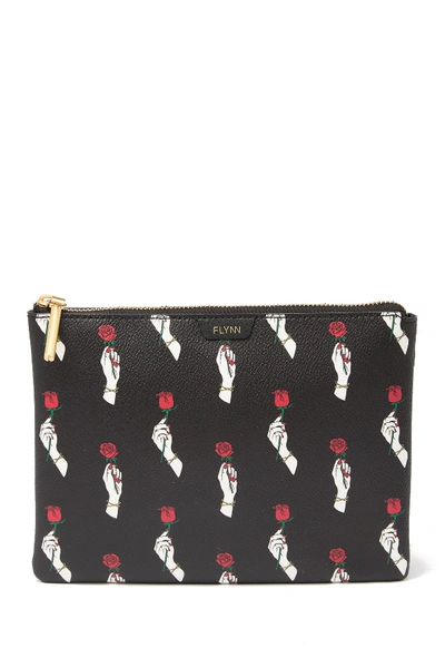 Flynn Madison Printed Zip Pouch In Rosa - Multi