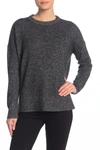 Theory Relaxed Drop Shoulder Cashmere Sweater In Black/husky