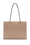 Etienne Aigner Colette Leather Tote Bag In Taupe-letap