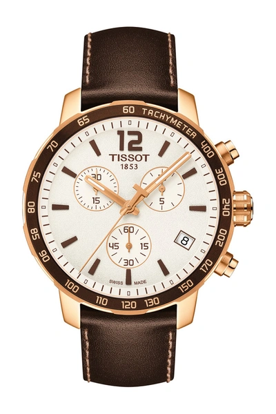 Tissot Women's Quickster Swiss Quartz Leather Strap Watch, 42mm