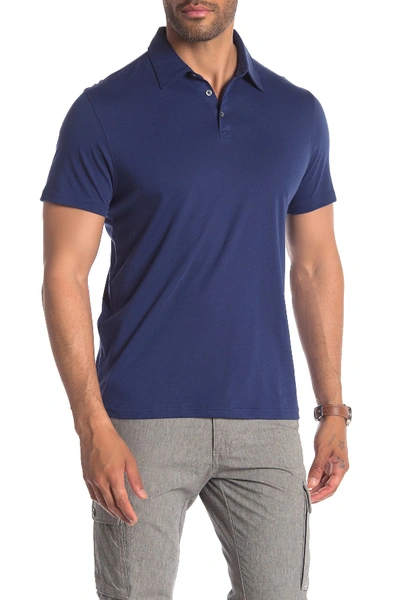 Zachary Prell Knit Cotton Polo Shirt In Dark Blue