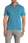 Zachary Prell Knit Cotton Polo Shirt In Turquoise