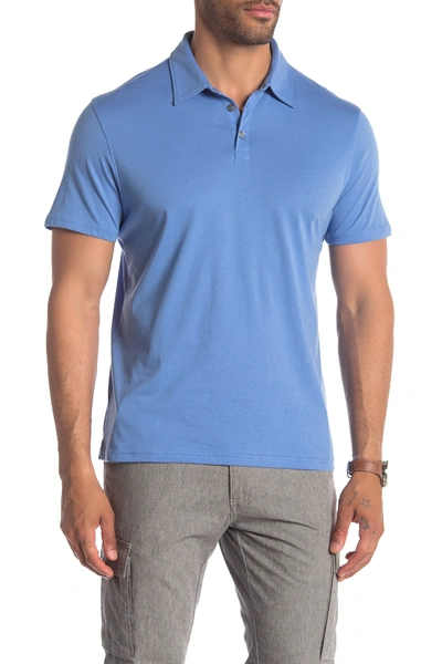 Zachary Prell Knit Cotton Polo Shirt In Sky