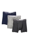 Calvin Klein Cotton Boxer Briefs - Pack Of 3 In Hpj 1dk Chr/ 1m