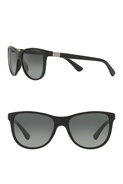 Prada 58mm Square Sunglasses In Matte Blk