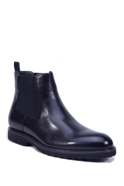 French Connection Louvres Leather Chelsea Boot In Black