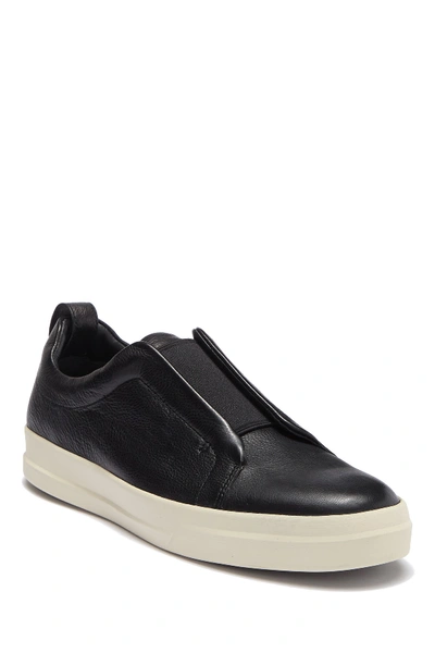Vince Conway Leather Slip-on Sneaker In Black