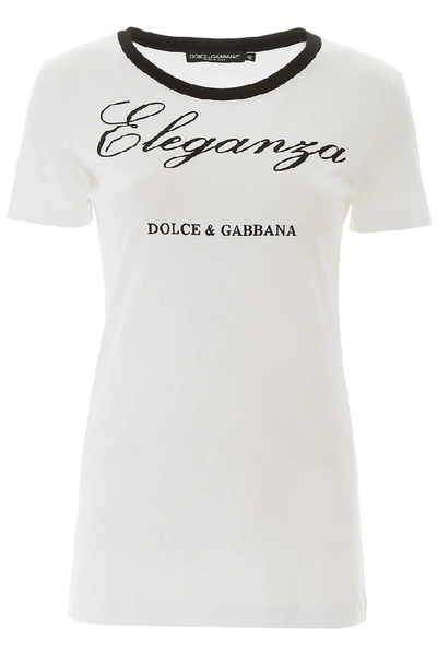 Dolce & Gabbana Eleganza T-shirt In White,black