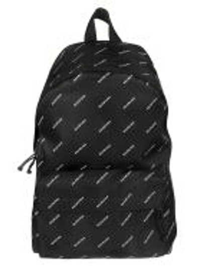 Balenciaga Explorer Logo-print Nylon Backpack In Black White