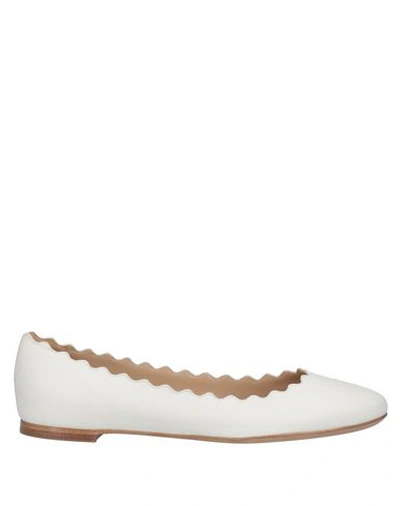 Chloé Ballet Flats In Ivory