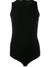 VERSACE Greek Key Chain Bodysuit Black,A84215 A206192