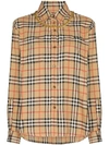 BURBERRY Classic Checked Shirt With Chain Necklace,4562656