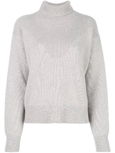 Alexandra Golovanoff Knitted Turtle Neck Sweater Grey