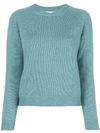 ALEXANDRA GOLOVANOFF ribbed crew-neck cashmere sweater GREEN,MI6 NET