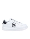 KARL LAGERFELD LEATHER SNEAKERS WHITE COLOR,11116830