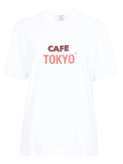 Vetements Cafe Tokyo Reykjavik T-shirt White In Red