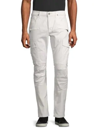 Hudson Slim-fit Cargo Pants In Off White