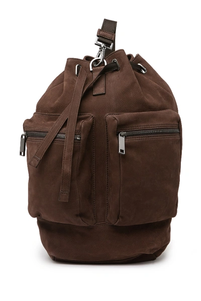 Hugo Boss Chicago Leather Backpack In Dark Brown