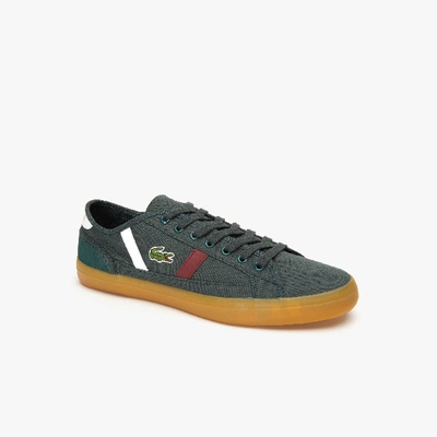 Lacoste Men's Sideline Canvas And Two-tone Leather Sneakers - 11 In Green
