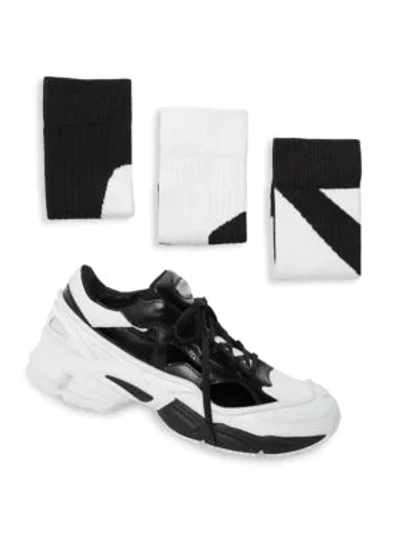 Adidas Originals 2-piece Rs Replicant Ozweego Sneakers & 3-pair Sock Set In Black White