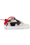 OFF-WHITE SUEDE AND LEATHER LOW-TOP SNEAKERS