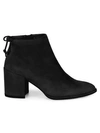 Stuart Weitzman Lofty Suede Booties In Black