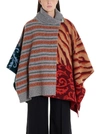 STELLA MCCARTNEY STELLA MCCARTNEY CONTRASTING PATCHWORK PONCHO