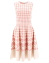 ALEXANDER MCQUEEN ALEXANDER MCQUEEN HOUNDSTOOTH PRINT SLEEVELESS FLARED DRESS