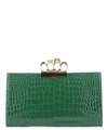 ALEXANDER MCQUEEN ALEXANDER MCQUEEN KNUCKLE DUSTER CROC EFFECT CLUTCH BAG