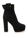 SERGIO ROSSI SERGIO ROSSI BUCKLED PLATFORM ANKLE BOOTS