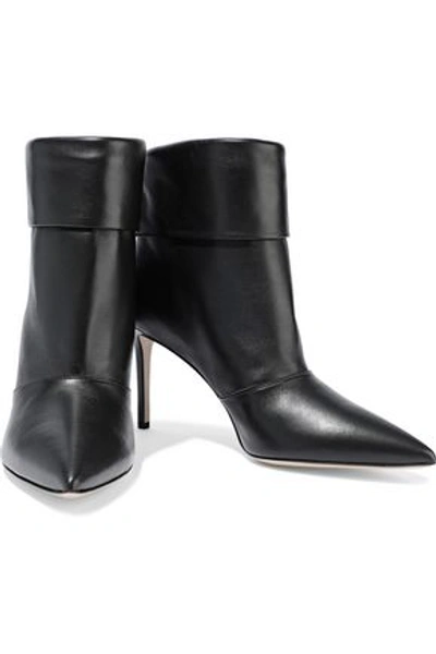 Paul Andrew Woman Banner 85 Leather Ankle Boots Black