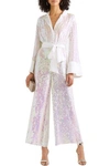 TEMPERLEY LONDON BIA BELTED IRIDESCENT SEQUINED GEORGETTE JUMPSUIT,3074457345621316351