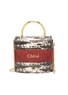 CHLOÉ 'ABYLOCK' LIZARD EMBOSSED LEATHER HANDLE BAG