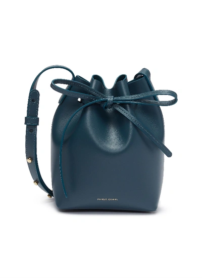 Mansur Gavriel 'mini Mini' Leather Bucket Bag In Blu