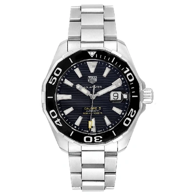 Tag Heuer Aquaracer Calibre 5 Black Dial Mens Watch Way201a Box Card In Not Applicable