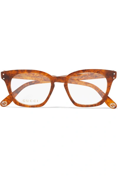 Gucci Square-frame Tortoiseshell Acetate Optical Glasses